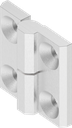 180° Hinge, left version, Stainless steel AISI 316 polished P.3049sklop