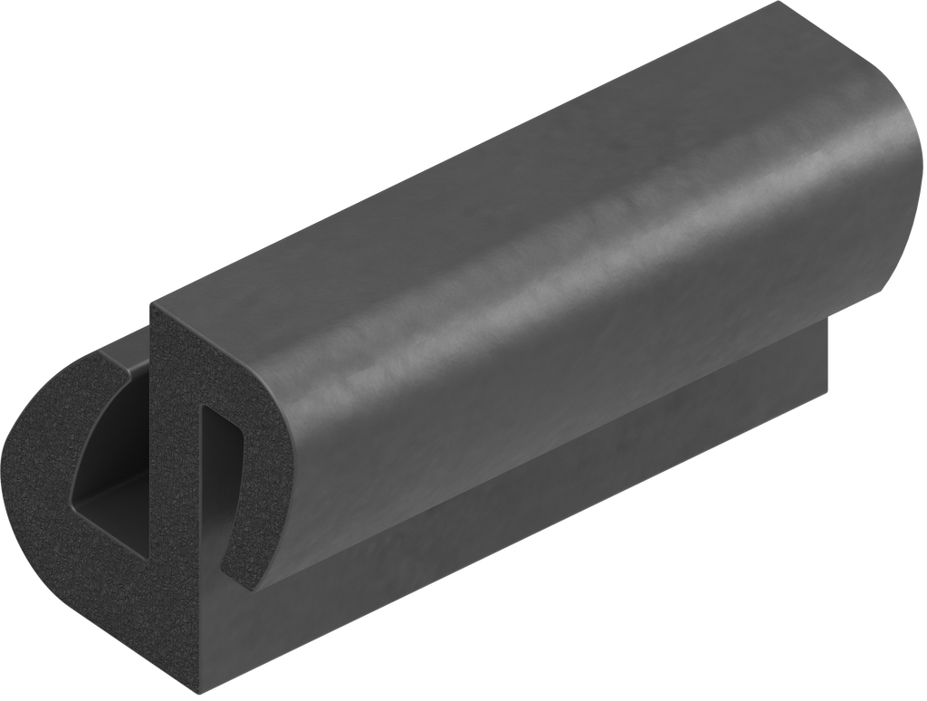 Window rubber profile, EPDM 60 ± 5 Shore A black