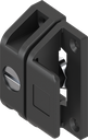 Cam lock with insert slot 2 x 4, Polyamide black