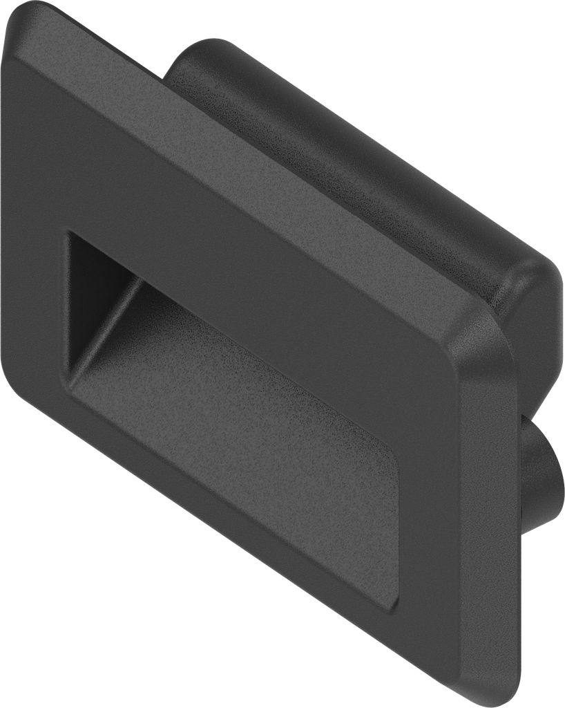 Recessed grip, Polyamide GF black