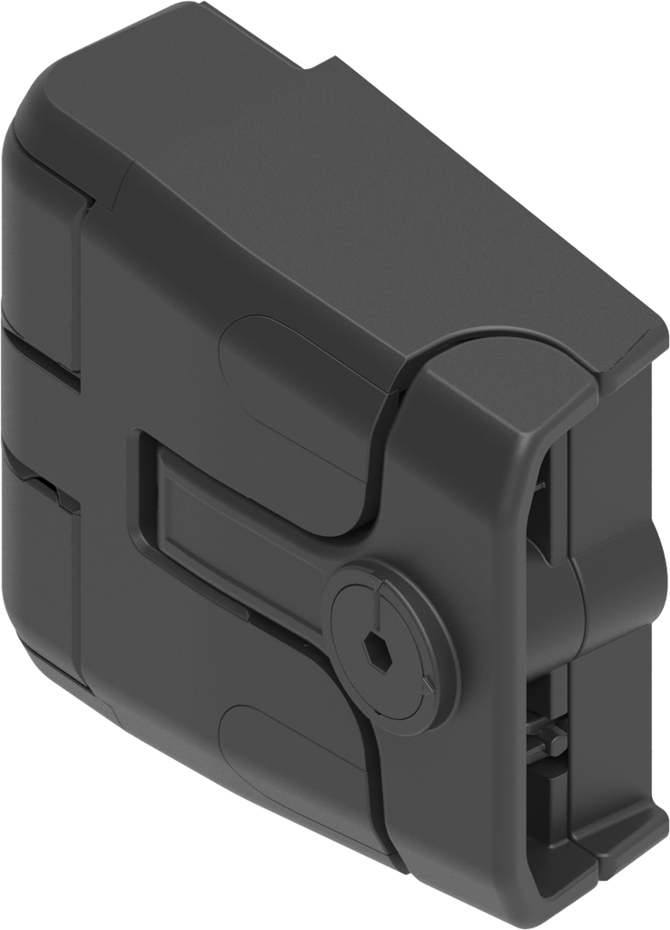 Verschluss-Scharnier ohne Druckentlastung Innen-Sechskant SW 4, Polyamid GF schwarz