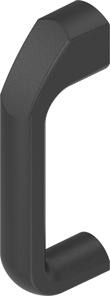 Handle, Aluminium black plastic-coated