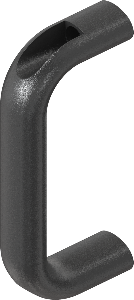 Bow-type handle, Aluminium black plastic-coated
