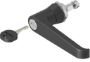 L-handle keyed EK 333, Zinc die black powder-coated