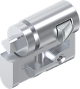 Profile half cylinder with insert triangular 7, Zinc die chrome-plated