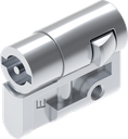 Profile half cylinder with insert double bit 3, Zinc die chrome-plated