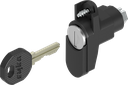 Locking set with round cylinder, keyed EK 333, Polyamide GF black