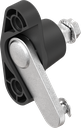 Locking point with compression function for multiple interlocking, right version, Polyamide black and zinc die