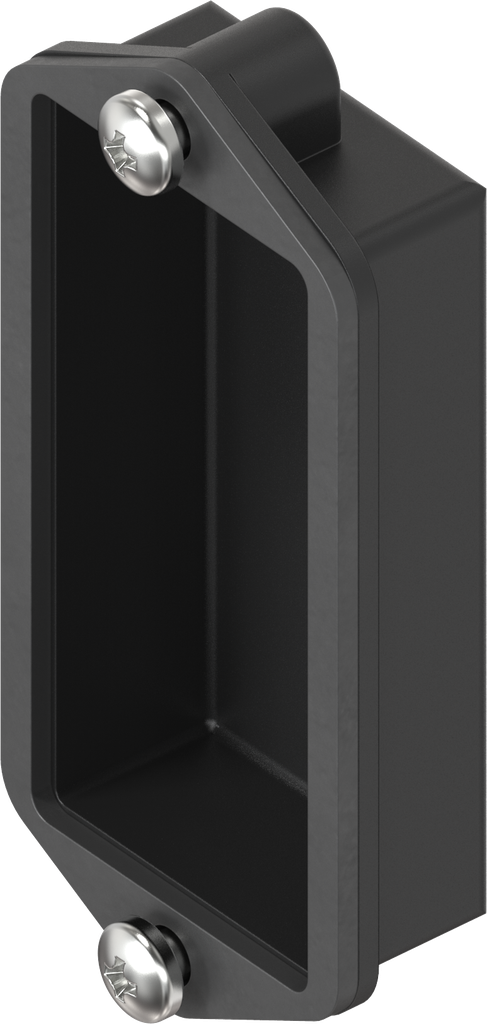 Frame cover for door version right and left with seal, Polyamide GF black