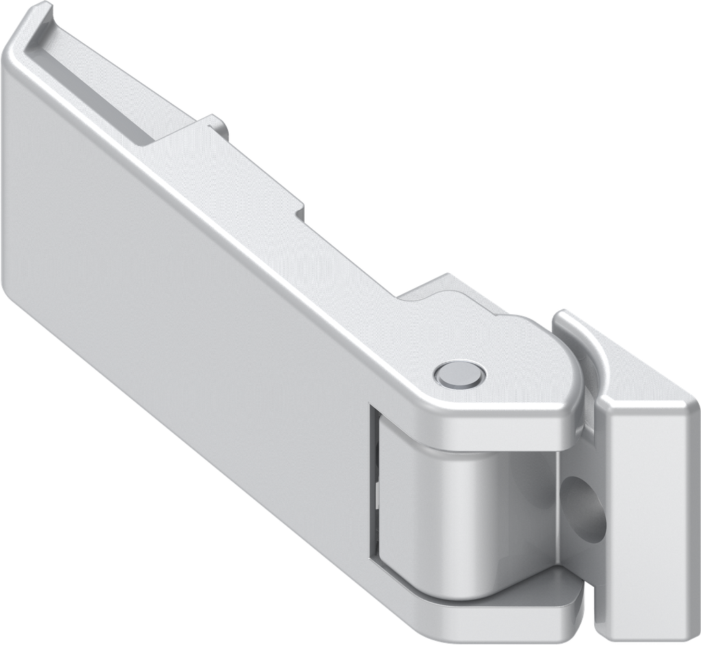 Hinge, Zinc die white aluminium powder-coated