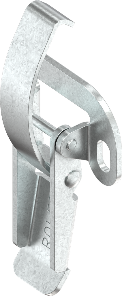 Toggle latch with adjustable tensioning hook, drilled, Steel zinc-plated DS plus top coat