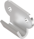 Hook, drilled, Stainless steel AISI 304
