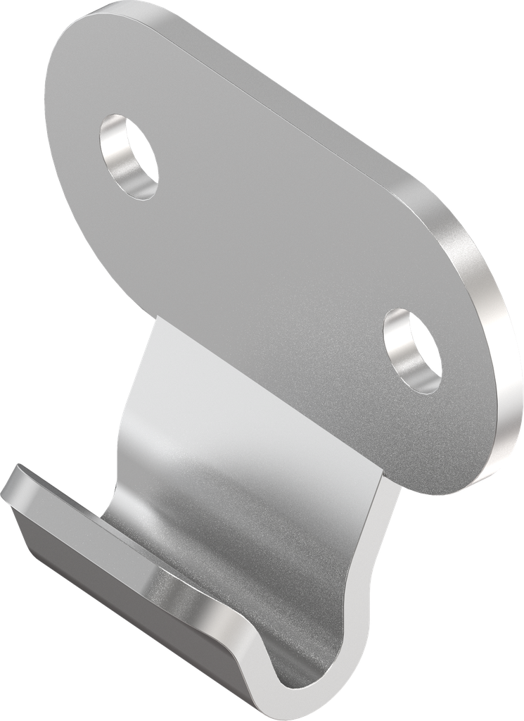 Hook, drilled, Stainless steel AISI 304