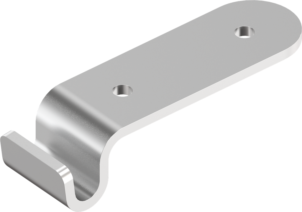 Hook, drilled, Stainless steel AISI 304