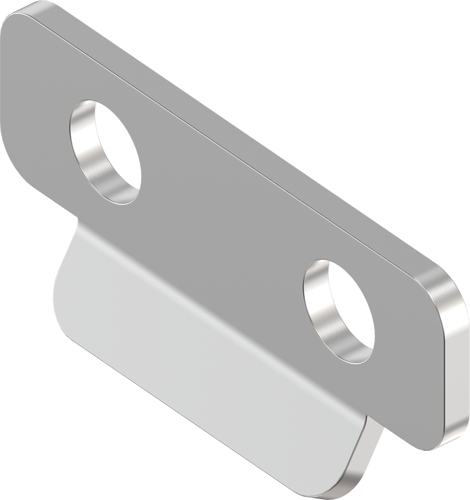 Hook, drilled, Stainless steel AISI 304 raw