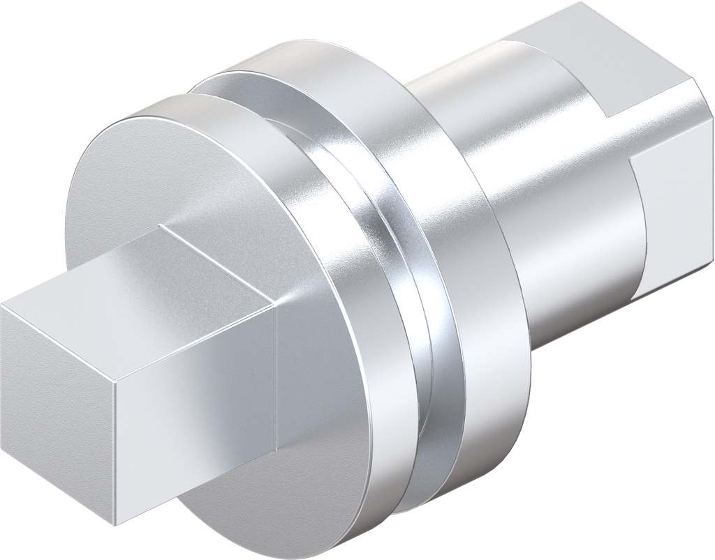 Insert square 6, Zinc die chrome-plated