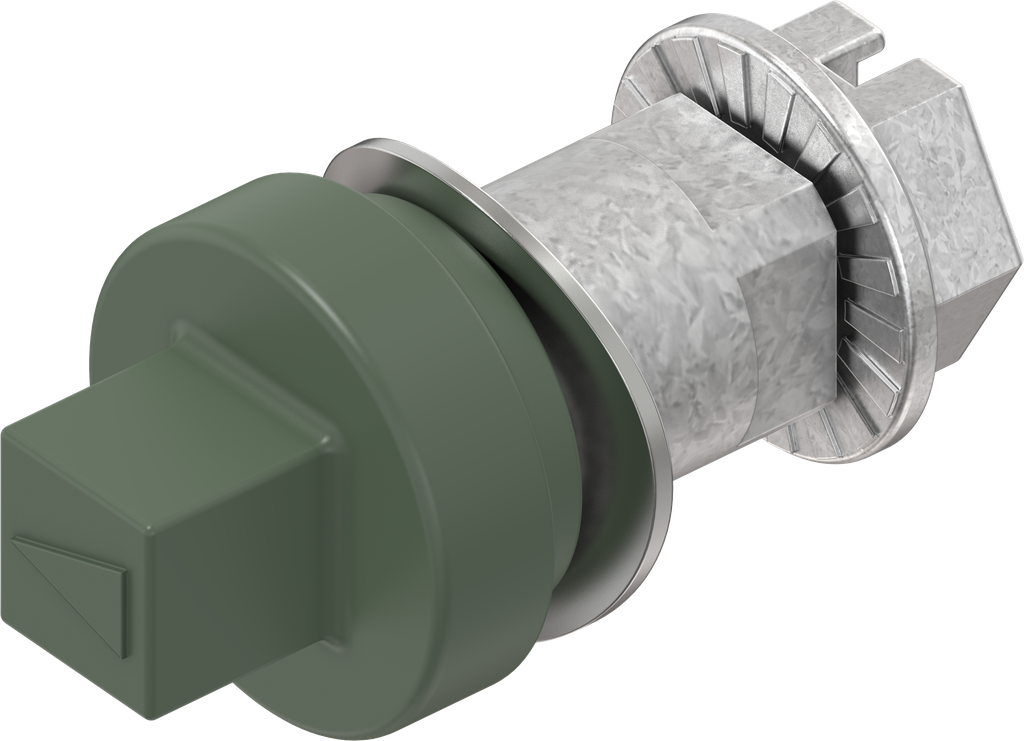 Insert square 7, Zinc die NATO olive powder coated