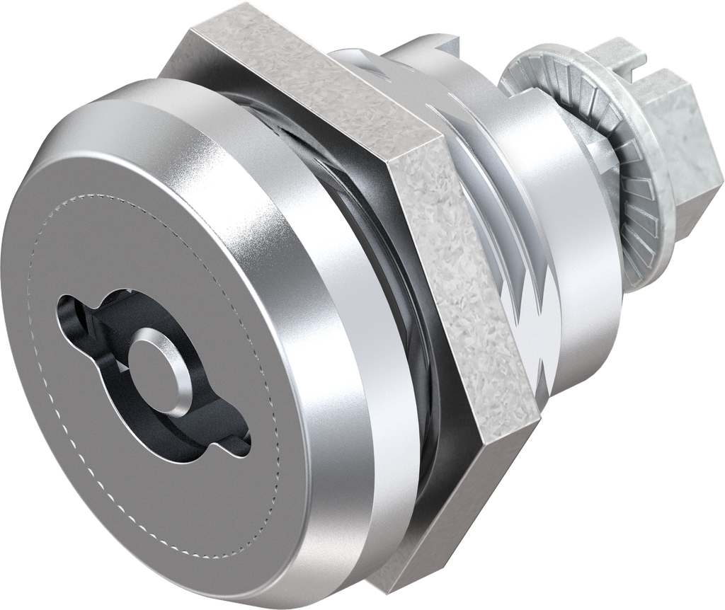Sicherheits-Vorreiber Doppelbart 5 Ausführung rechts, Messing und GD Zn verchromt