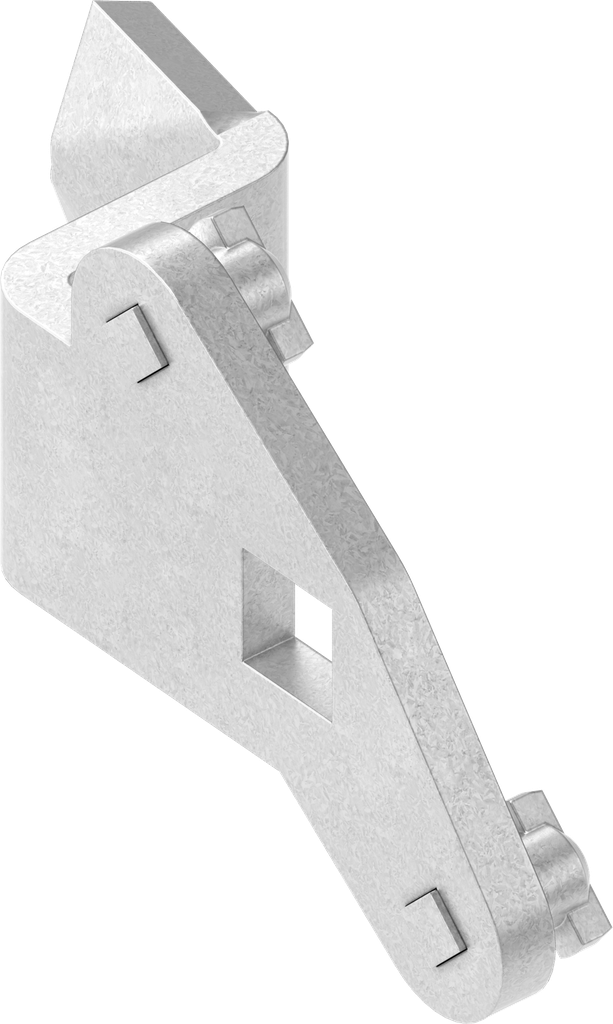 Zunge mit Stangenantrieb rechts, Stahl verzinkt