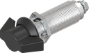 Wing knob quarter turn, non-keyed, Zinc die black powder-coated