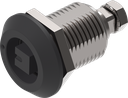 Compression latch, square 8, Stainless steel AISI 316 black powder-coated