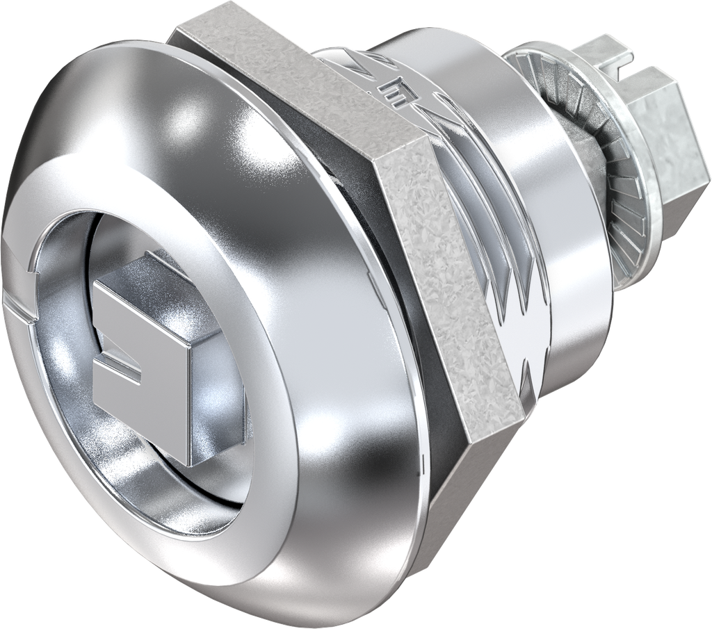 Compression latch, square 8, Zinc die chrome-plated