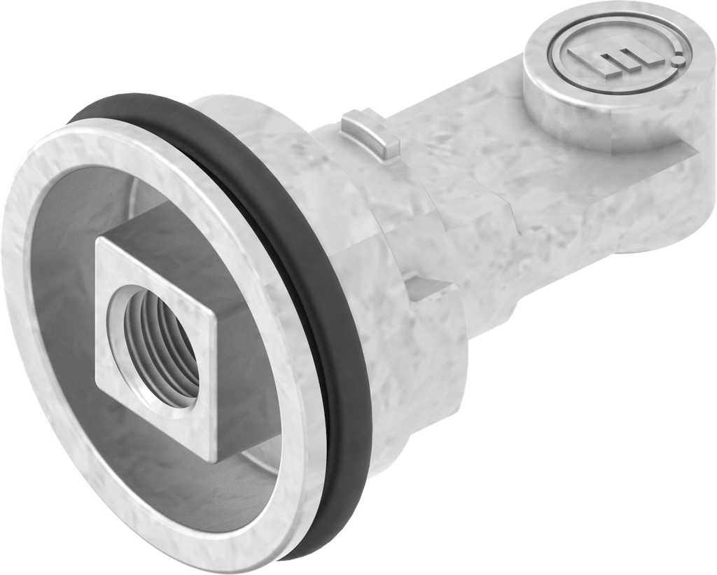 Betätigung Vierkant 8 mit Gewinde M6 für Knebel für Schnellmontage, GD-Zn verzinkt