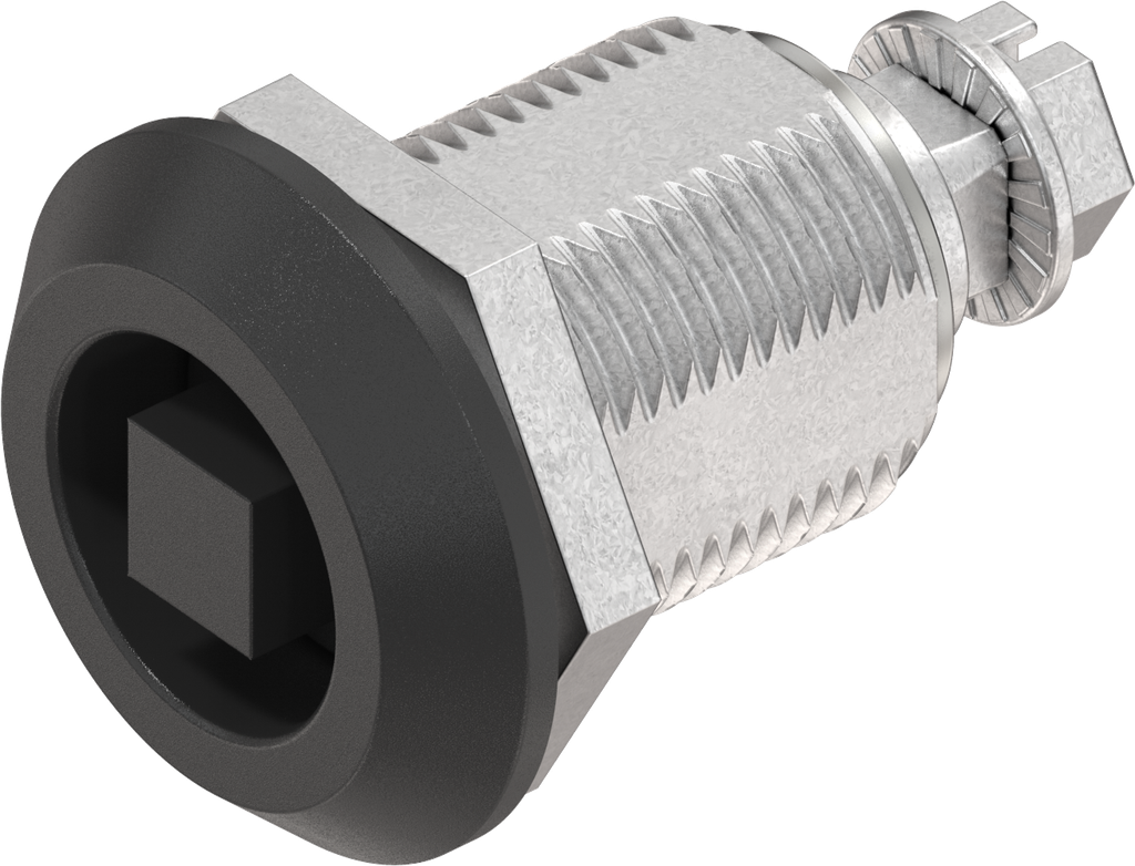 Dreh-Spann-Verschluss Vierkant 8, GD-Zn schwarz gepulvert