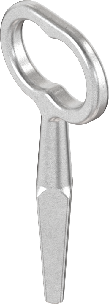 Key for insert square female 7, Malleable cast iron zinc-plated