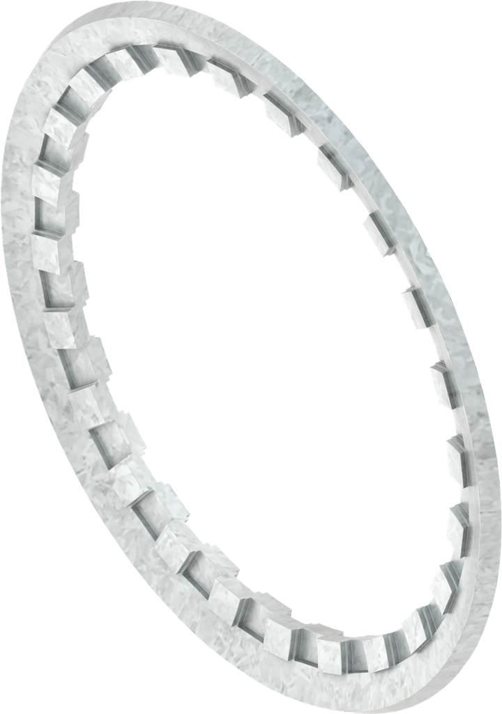 Toothed lock washer, Steel zinc-plated