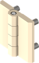 180° Hinge, Zinc die ivory white powder-coated