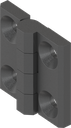 180° Hinge without hinge pin, Zinc die black powder-coated