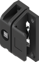 Cam lock with insert square 8, Polyamide black