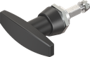 T-handle, non-keyed, Zinc die black powder-coated
