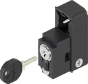 Locking set profile half cylinder with push button and round cylinder, keyed different, Polyamide GF black