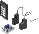 Elektronisches Tastaturschloss mit 2 Verschluss-Systembausteinen Polyamid GF schwarz, Polyamid GF schwarz