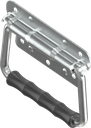 Chest handle without piano wire torsion spring and counterplate, Steel zinc-plated DS plus top coat