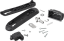 Swinghandle with cap and locking set for profile half cylinder 40 mm (A = 30 mm) and for padlock, Polyamide GF black