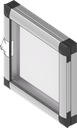 EMKA Proflex aluminium window, Aluminium anodized