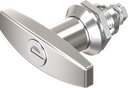 T-handle quarter turn, keyed EK 333, Zinc die chrome-plated