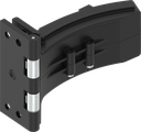 180° Gear hinge, Polyamide 66 GF 50 black