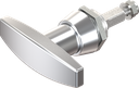 T-handle, non-keyed, Zinc die chrome-plated