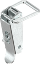 Toggle latch with wire toggle latch and padlock facility, drilled, Steel zinc-plated DS plus top coat
