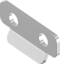 Hook, drilled, Stainless steel AISI 304 raw