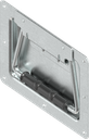 Toggle latch for corners without padlock facility, drilled, Steel zinc-plated DS plus top coat